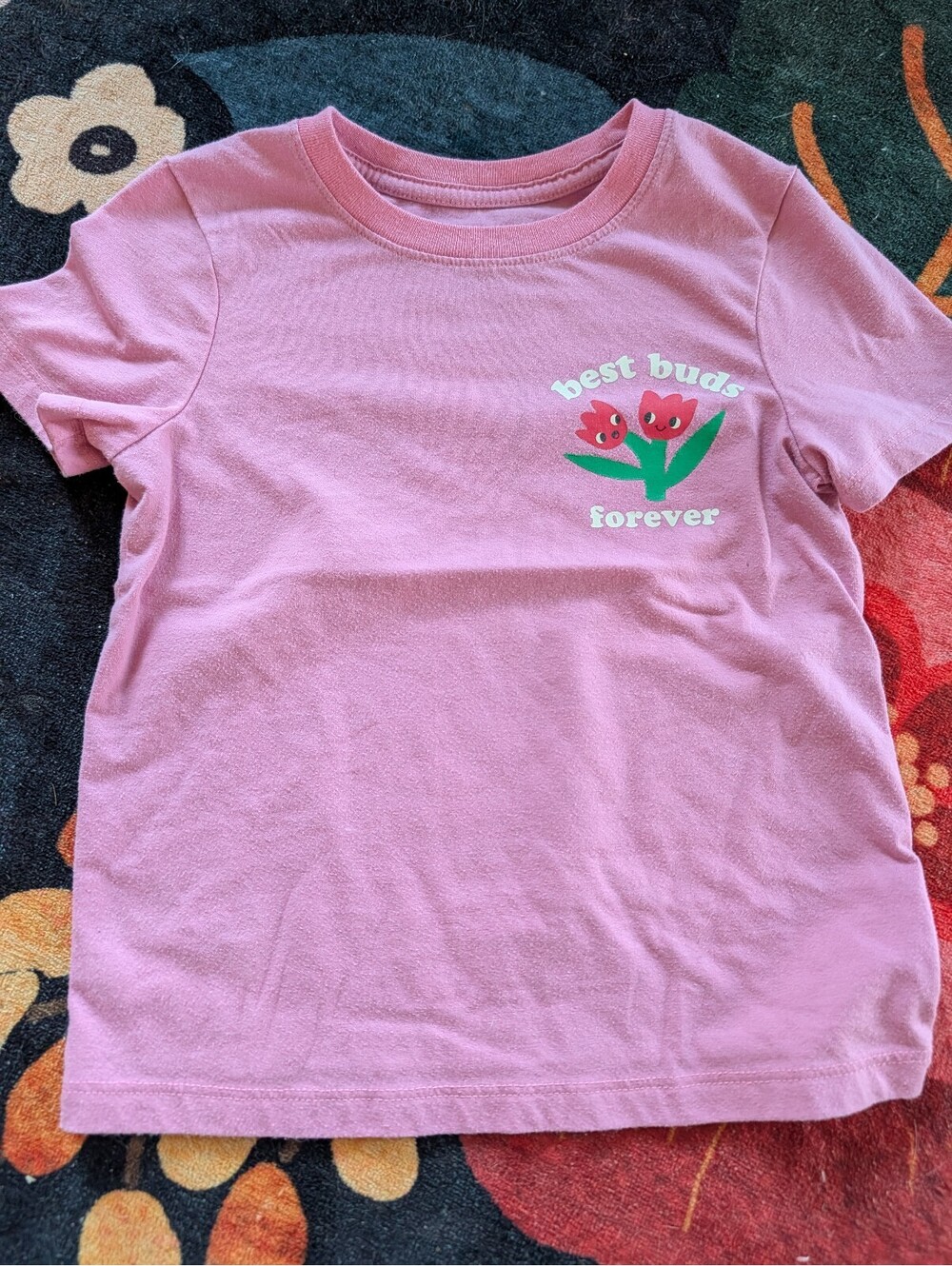 Cat & Jack Pink 'Best Buds Forever' Graphic T-Shirt Size 4T